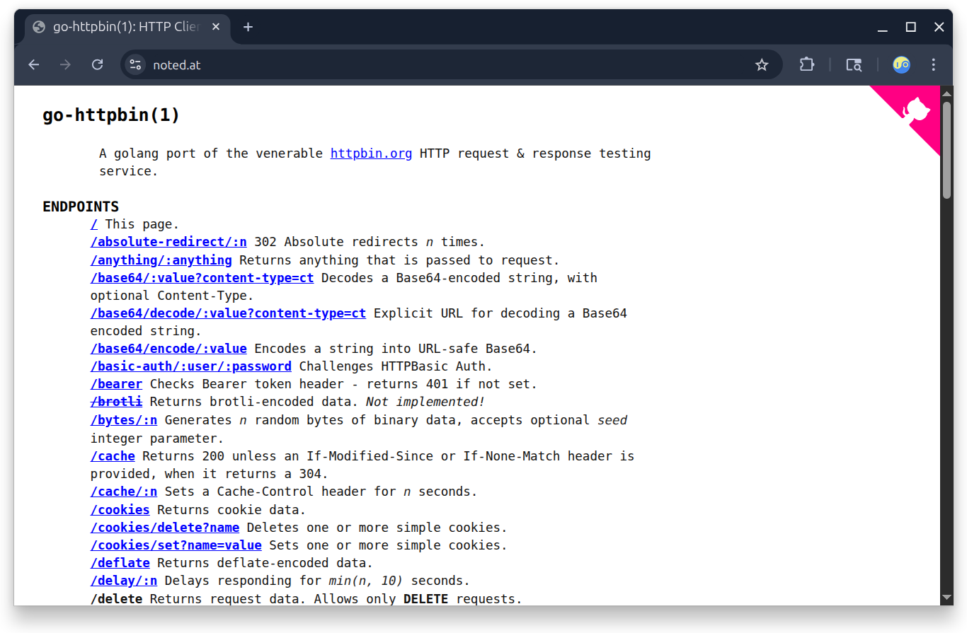 HTTPBin running on your droplet
