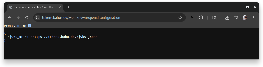 token server signin screen