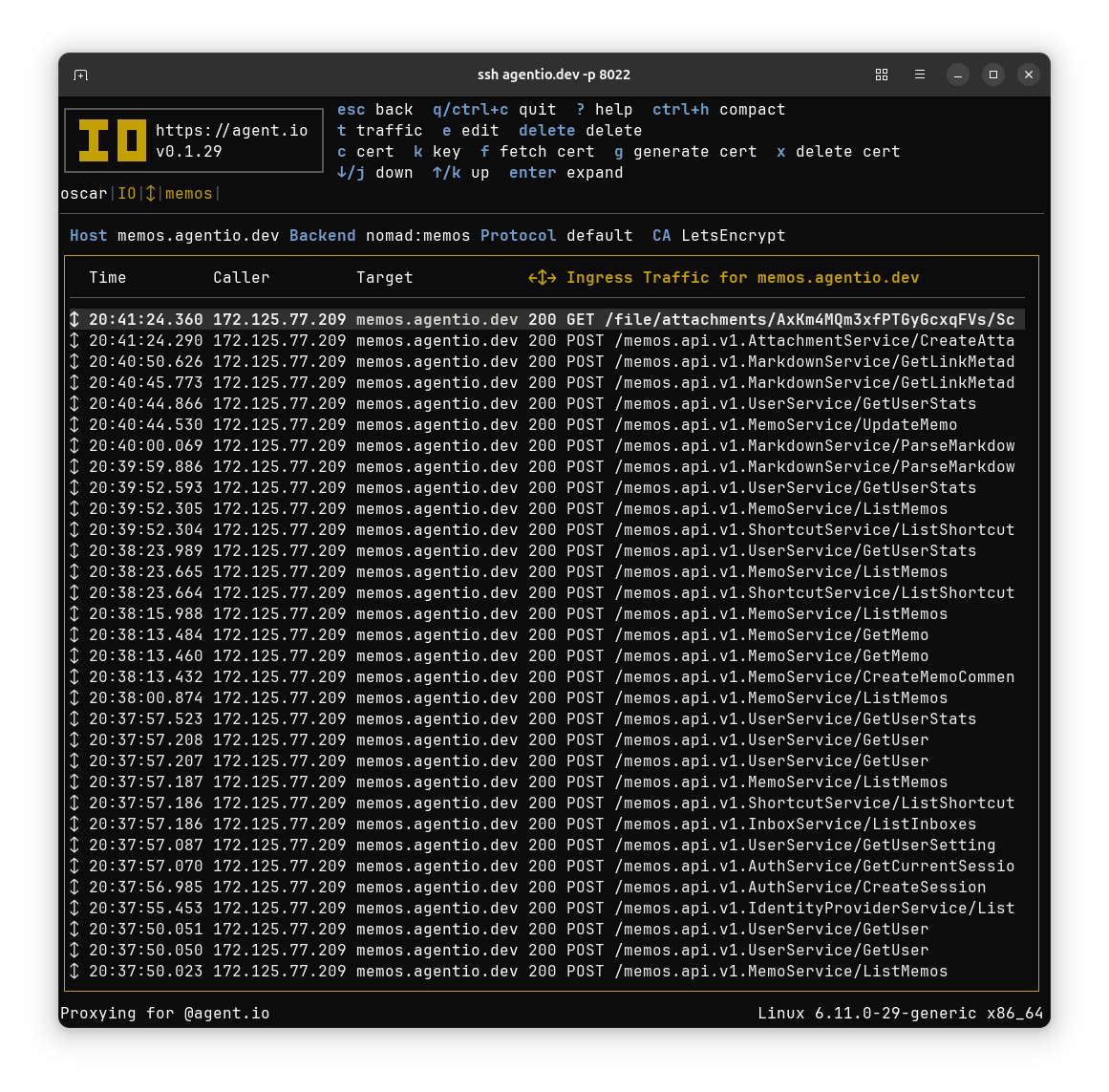 Memos traffic