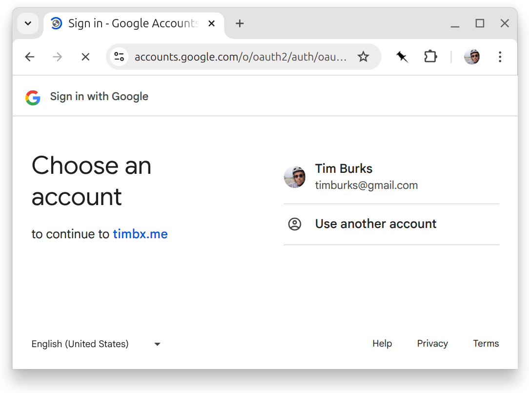 Signing in with Google